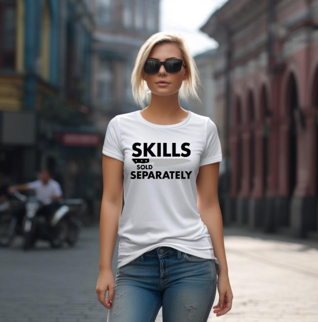 Skills Tee / White (Free Shipping Fee)