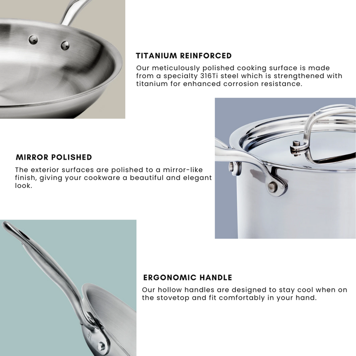 Heritage Steel | 1.5 Quart Mini Sauté with Lid