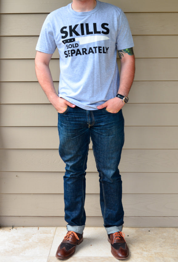 ⚔️ Skills Sold Separately Tee – Culinary Statement Wear (Free Shipping Fee)