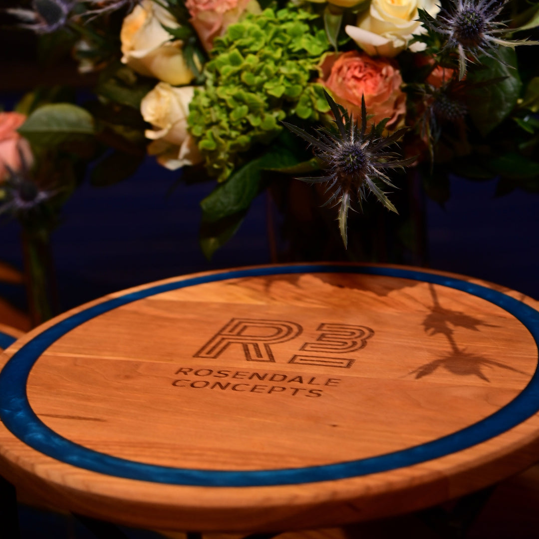 R3 Serving Boards - Cherry Wood with Blue Epoxy