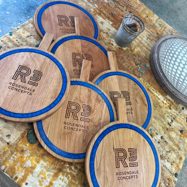 R3 Serving Boards - Cherry Wood with Blue Epoxy