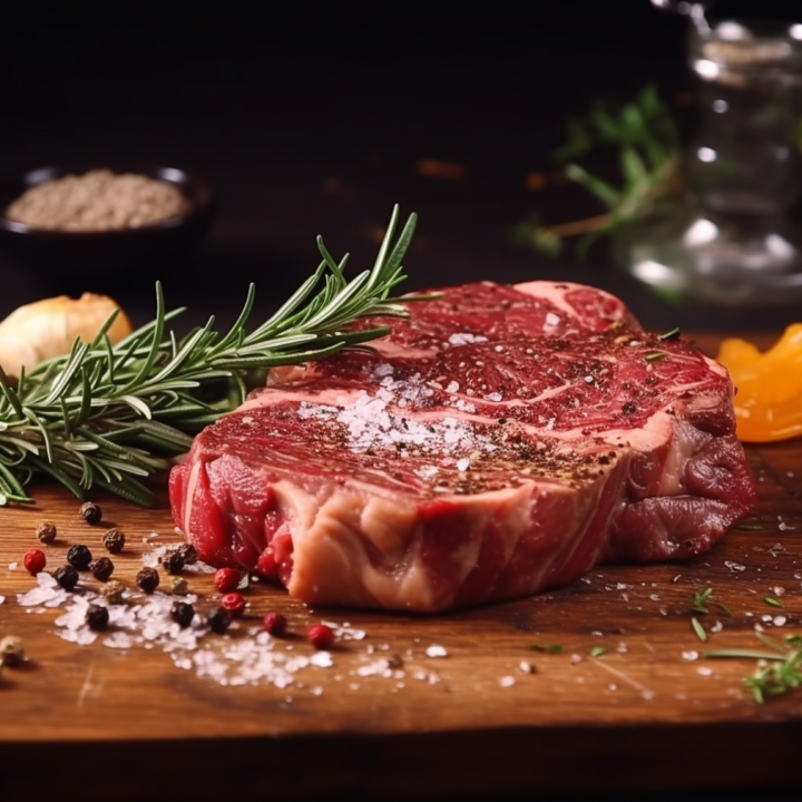 1 lb Creekstone Farms Premium Dry Aged Bone in Steak, with Rich's Steak Seasoning Blend