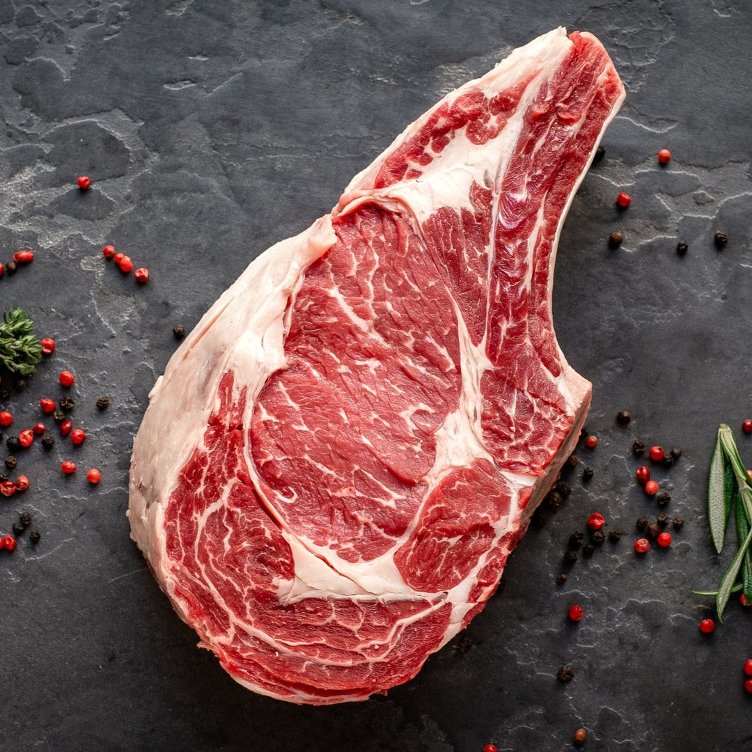 1 lb Creekstone Farms Premium Dry Aged Bone in Steak, with Rich's Steak Seasoning Blend