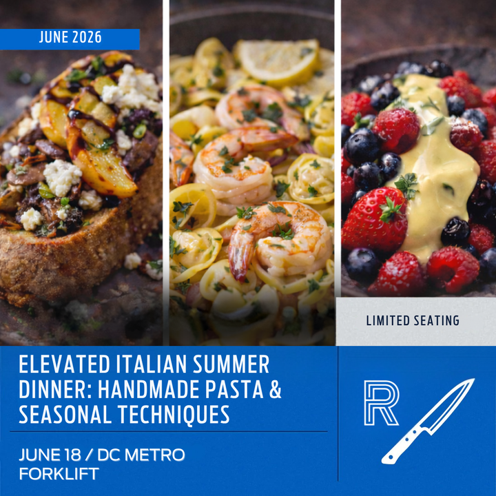 Elevated Italian Summer Dinner: Handmade Pasta & Seasonal Techniques – June 18th, 2026 | Forklift Virginia