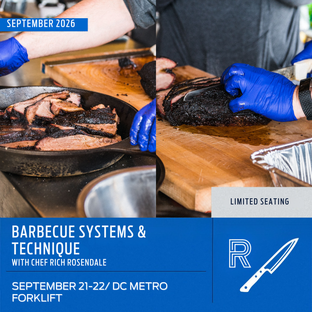 Barbecue Systems & Technique with Chef Rich Rosendale, September 21st-22nd, 2026 | Forklift Virginia