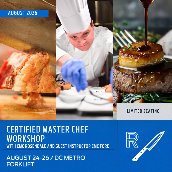 CMC Workshop With Master Chef Rich Rosendale, August 24th-26th, 2026 | Forklift Virginia