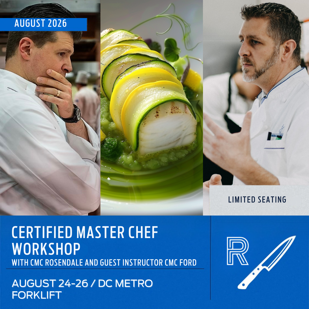 CMC Workshop With Master Chef Rich Rosendale, August 24th-26th, 2026 | Forklift Virginia