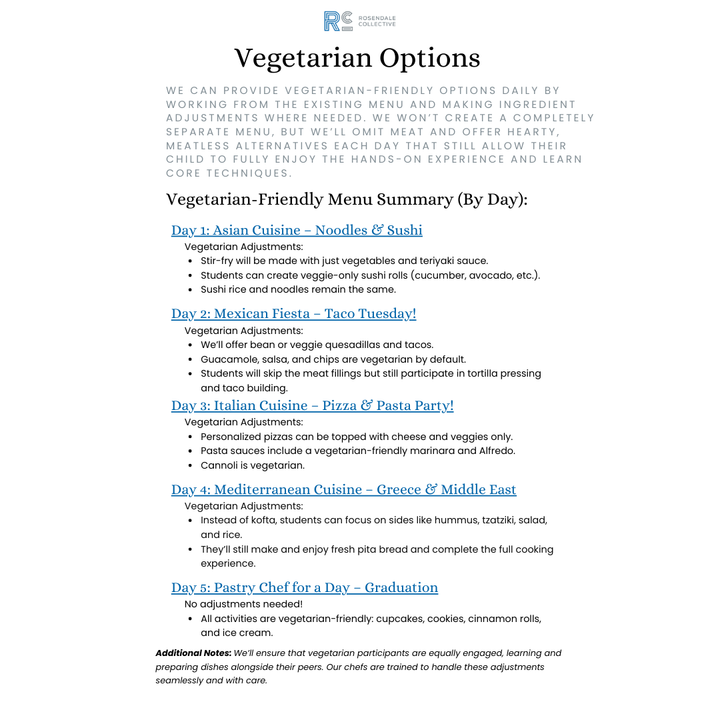 Spring Break Kids Culinary Camp – March 30–April 3, 2026 | Forklift Virginia