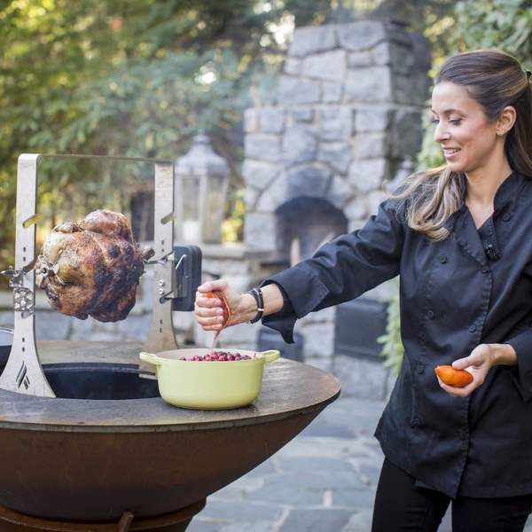 Barbecue Grill Rotisserie for your Arteflame Grill With Cordless Motor