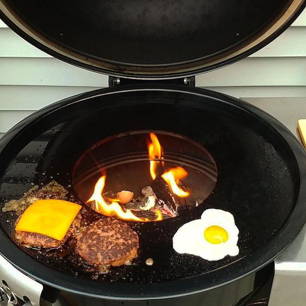 Arteflame Green Egg Kamado Style Grill Griddle Combination